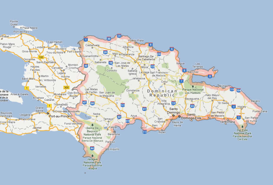 karte von dominikanische republik